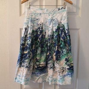 Classic Scenic Print Skirt